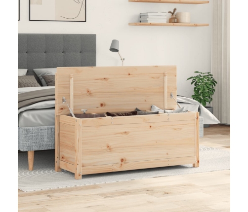 vidaXL sols, balts, 110x41x76,5 cm, priedes masīvkoks