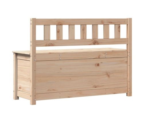 vidaXL sols, balts, 110x41x76,5 cm, priedes masīvkoks