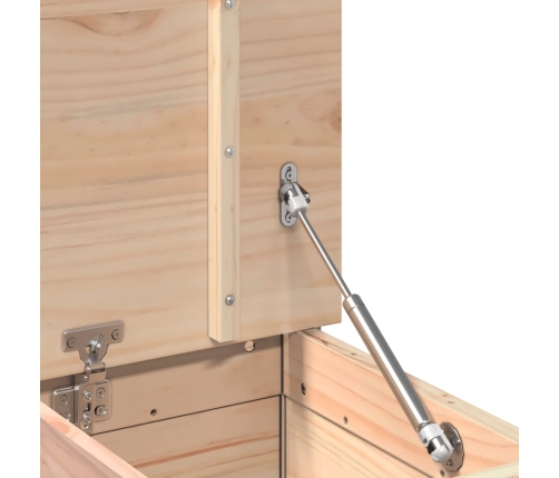 vidaXL sols, balts, 110x41x76,5 cm, priedes masīvkoks