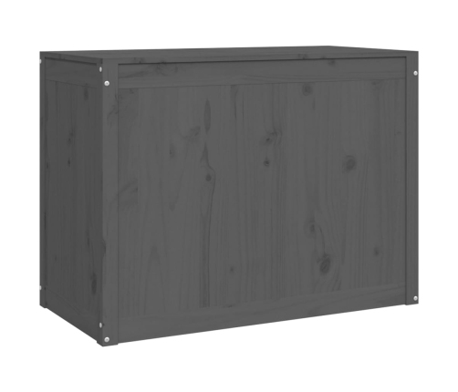 vidaXL veļas kaste, pelēka, 88,5x44x66 cm, priedes masīvkoks