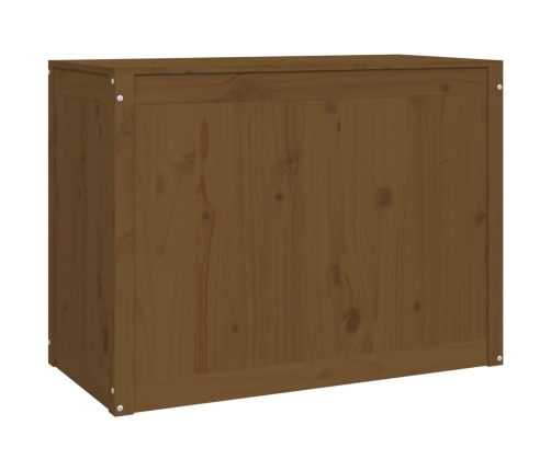 vidaXL veļas kaste, medus brūna, 88,5x44x66 cm, priedes masīvkoks