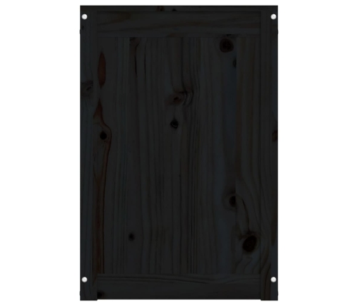 vidaXL veļas kaste, melna, 88,5x44x66 cm, priedes masīvkoks