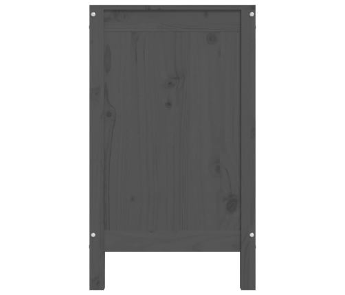 vidaXL veļas kaste, pelēka, 88,5x44x76 cm, priedes masīvkoks