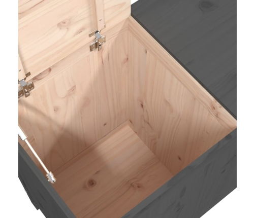 vidaXL veļas kaste, pelēka, 88,5x44x76 cm, priedes masīvkoks