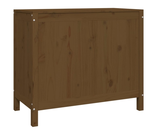 vidaXL veļas kaste, medus brūna, 88,5x44x66 cm, priedes masīvkoks