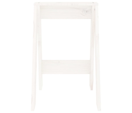 vidaXL taburetes, 2 gab., baltas, 40x40x60 cm, priedes masīvkoks