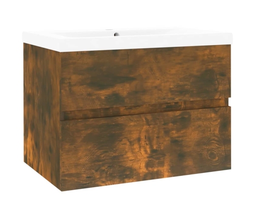 vidaXL skapītis ar iebūvētu izlietni, ozola krāsa, inženierijas koks