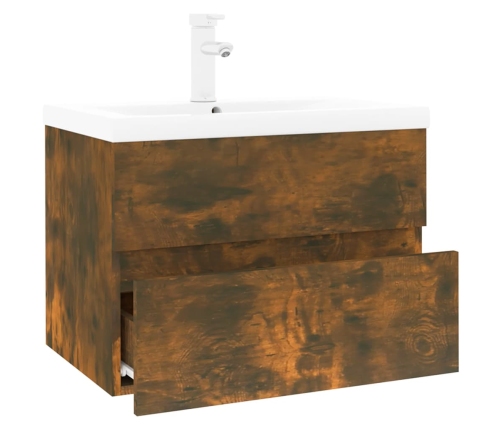 vidaXL skapītis ar iebūvētu izlietni, ozola krāsa, inženierijas koks