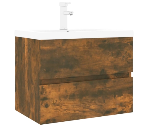 vidaXL skapītis ar iebūvētu izlietni, ozola krāsa, inženierijas koks