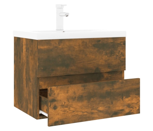 vidaXL skapītis ar iebūvētu izlietni, ozola krāsa, inženierijas koks