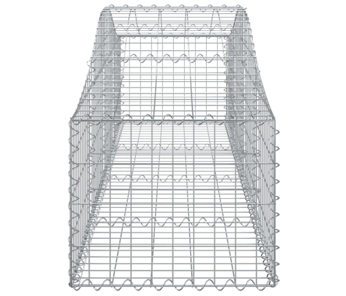 vidaXL arkveida gabiona grozs, 200x50x40/60 cm, cinkota dzelzs