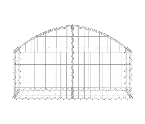 vidaXL arkveida gabiona grozs, 100x30x40/60 cm, cinkota dzelzs