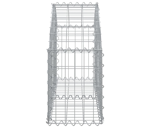 vidaXL arkveida gabiona grozs, 100x30x40/60 cm, cinkota dzelzs