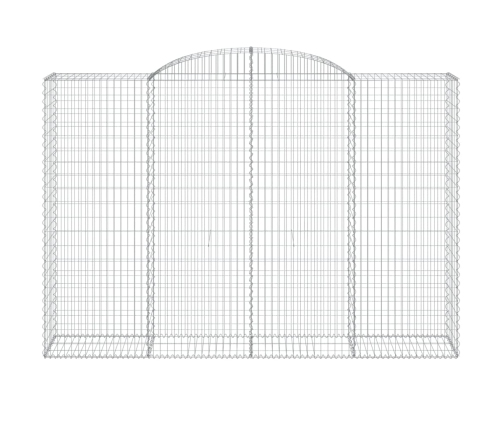 vidaXL arkveida gabiona grozs, 300x50x200/220 cm, cinkota dzelzs