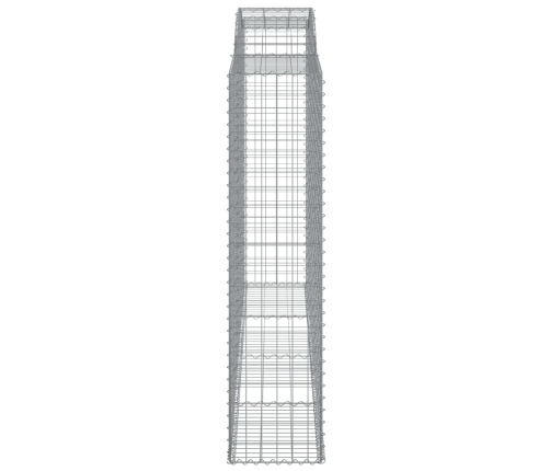 vidaXL arkveida gabiona grozs, 300x50x200/220 cm, cinkota dzelzs