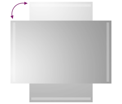 vidaXL vannasistabas spogulis ar LED, 50x80 cm