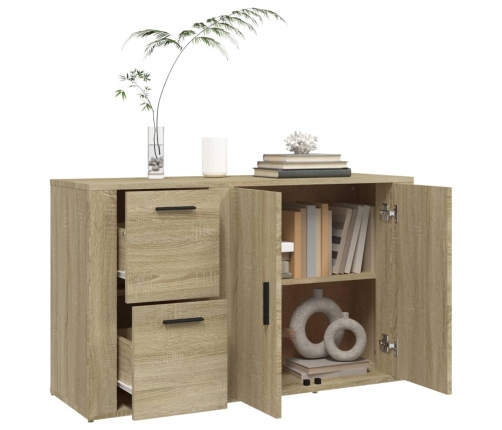 vidaXL plaukts, ozolkoka krāsa, 100x33x59,5 cm, inženierijas koks