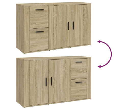 vidaXL plaukts, ozolkoka krāsa, 100x33x59,5 cm, inženierijas koks