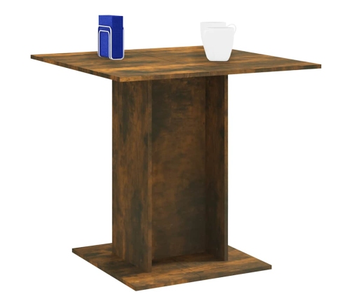 vidaXL virtuves galds, ozolkoka krāsa, 80x80x75 cm, inženierijas koks