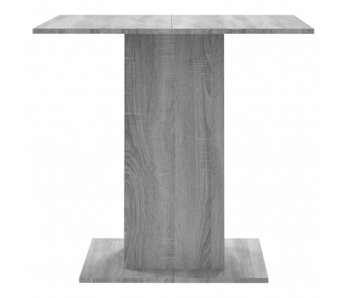 vidaXL virtuves galds, pelēka ozola, 80x80x75 cm, inženierijas koks