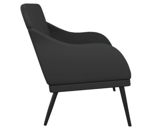 vidaXL sols, melns, 110x76x80 cm, mākslīgā āda