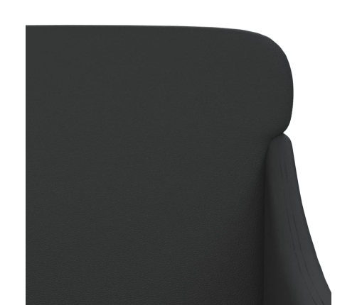 vidaXL sols, melns, 110x76x80 cm, mākslīgā āda