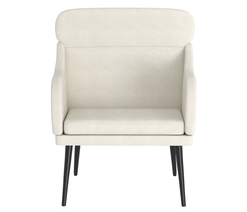 vidaXL atpūtas krēsls, krēmkrāsas, 63x76x80 cm, samts