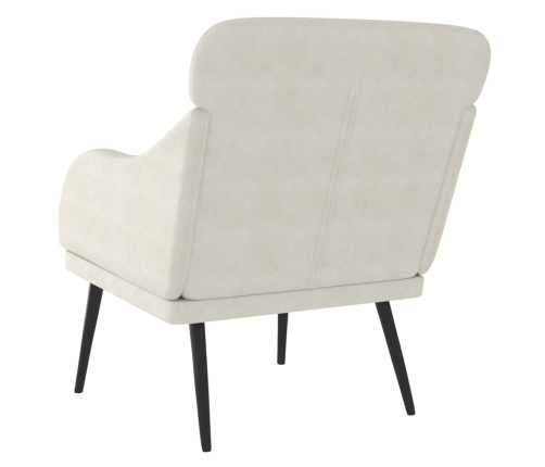 vidaXL atpūtas krēsls, krēmkrāsas, 63x76x80 cm, samts