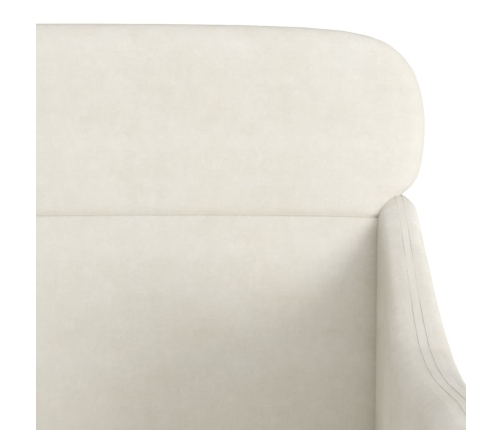 vidaXL atpūtas krēsls, krēmkrāsas, 63x76x80 cm, samts