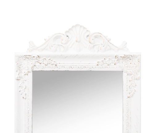 vidaXL grīdas spogulis, balts, 40x160 cm