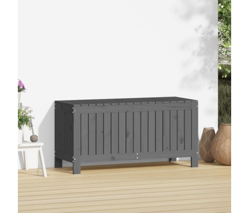 vidaXL uzglabāšanas kaste, pelēka, 108x42,5x54 cm, priedes masīvkoks