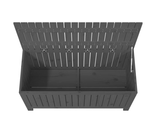 vidaXL uzglabāšanas kaste, pelēka, 115x49x60 cm, priedes masīvkoks