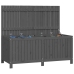vidaXL uzglabāšanas kaste, pelēka, 147x68x64 cm, priedes masīvkoks
