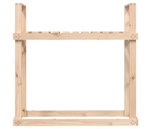 vidaXL malkas plaukts, 110x35x108,5 cm, priedes masīvkoks