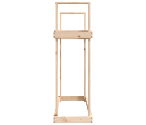 vidaXL malkas plaukts, 110x35x108,5 cm, priedes masīvkoks