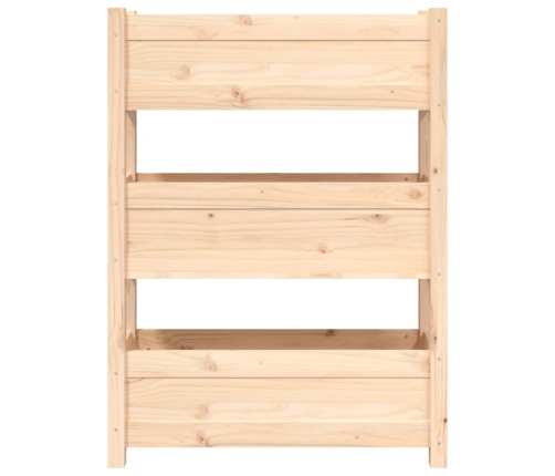 vidaXL puķu kaste, 77x25x104,5 cm, priedes masīvkoks