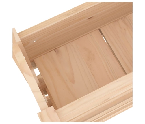 vidaXL puķu kaste, 77x25x104,5 cm, priedes masīvkoks