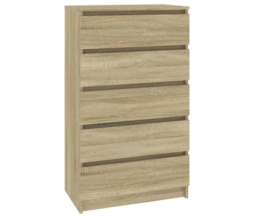 vidaXL atvilktņu plaukts, ozolkoka, 60x36x103 cm, inženierijas koks