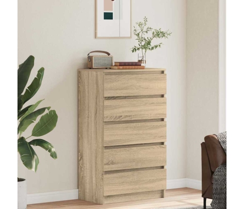 vidaXL atvilktņu plaukts, ozolkoka, 60x36x103 cm, inženierijas koks