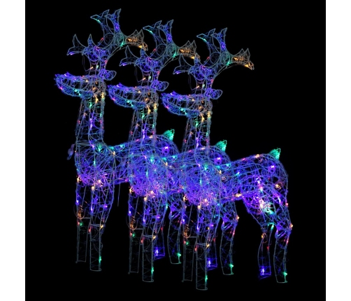 vidaXL Ziemassvētku ziemeļbriežu dekorācijas, 3 gab., 60x16x100 cm