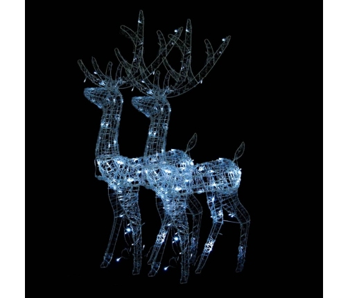 vidaXL Ziemassvētku ziemeļbriežu dekorācijas, 2 gab., akrils, 120 cm