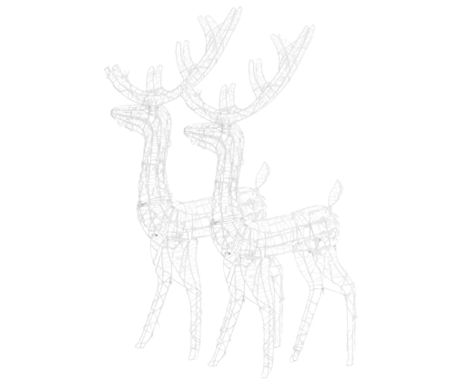 vidaXL Ziemassvētku ziemeļbriežu dekorācijas, 2 gab., akrils, 120 cm