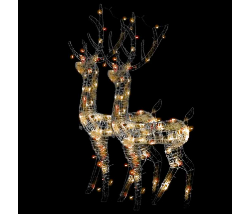 vidaXL ziemeļbriežu dekorācijas, 2 gab., akrils, 120 cm, krāsainas