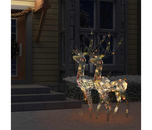 vidaXL ziemeļbriežu dekorācijas, 2 gab., akrils, 120 cm, krāsainas