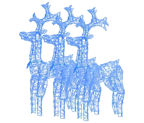 vidaXL Ziemassvētku ziemeļbriežu dekorācijas, 3 gab., 60x16x100 cm