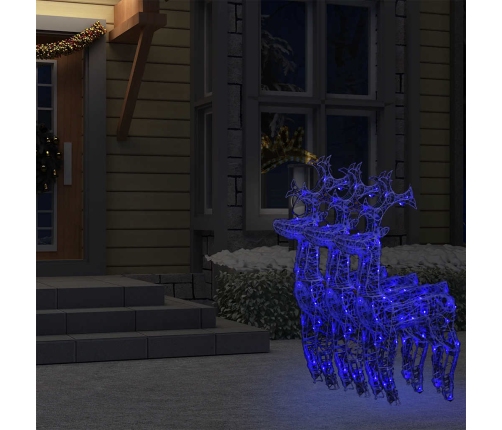 vidaXL Ziemassvētku ziemeļbriežu dekorācijas, 3 gab., 60x16x100 cm