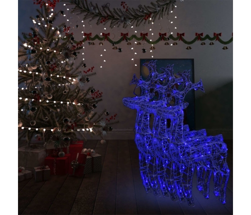 vidaXL Ziemassvētku ziemeļbriežu dekorācijas, 3 gab., 60x16x100 cm