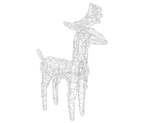 vidaXL Ziemassvētku ziemeļbrieži, 4 gab., 160 krāsainas LED, akrils