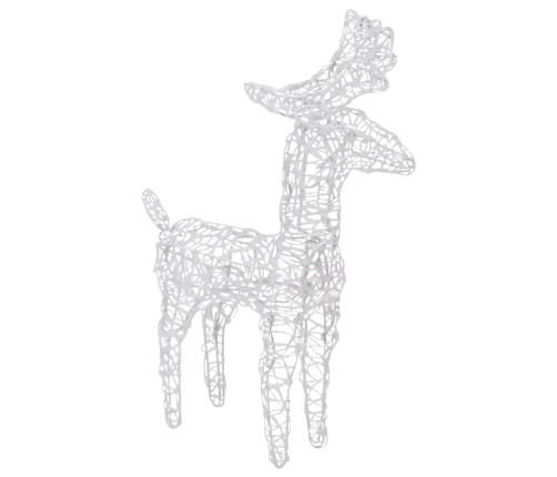 vidaXL Ziemassvētku ziemeļbrieži, 6 gab., 240 krāsainas LED, akrils