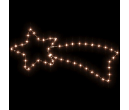 vidaXL Ziemassvētku komētas figūras, 3 gab., 48 baltas LED, 65x28 cm